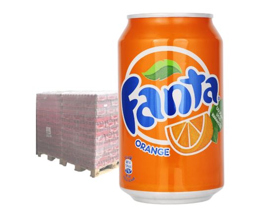 Fanta 24 x 330 ml, Origine DE/DK, 99 barquettes / Europalette