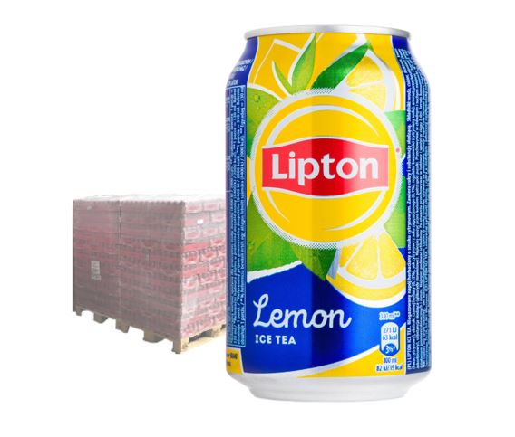 Lipton Citron 24 x 330 ml, Origine DE/DK, 99 barquettes / Europalette
