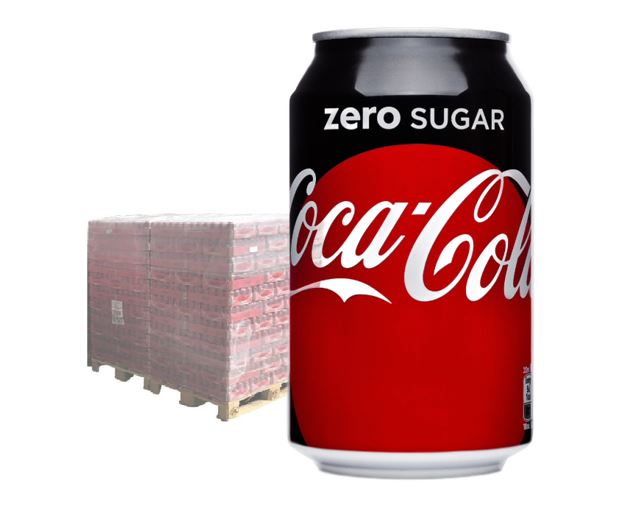 Coca Cola Zero 24 x 330 ml, Origin DE/DK , 99 Trays / Europalette