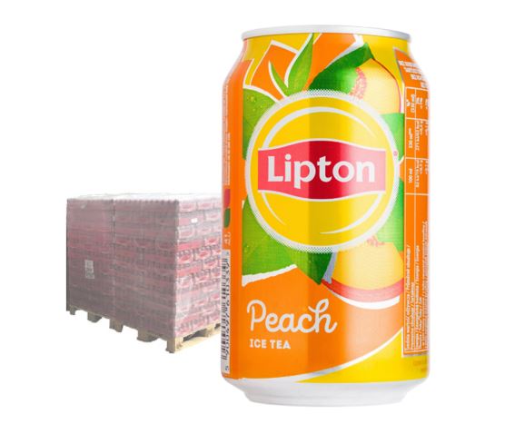 Lipton Peach 24 x 330 ml, Origine DE/DK, 99 barquettes / Europalette